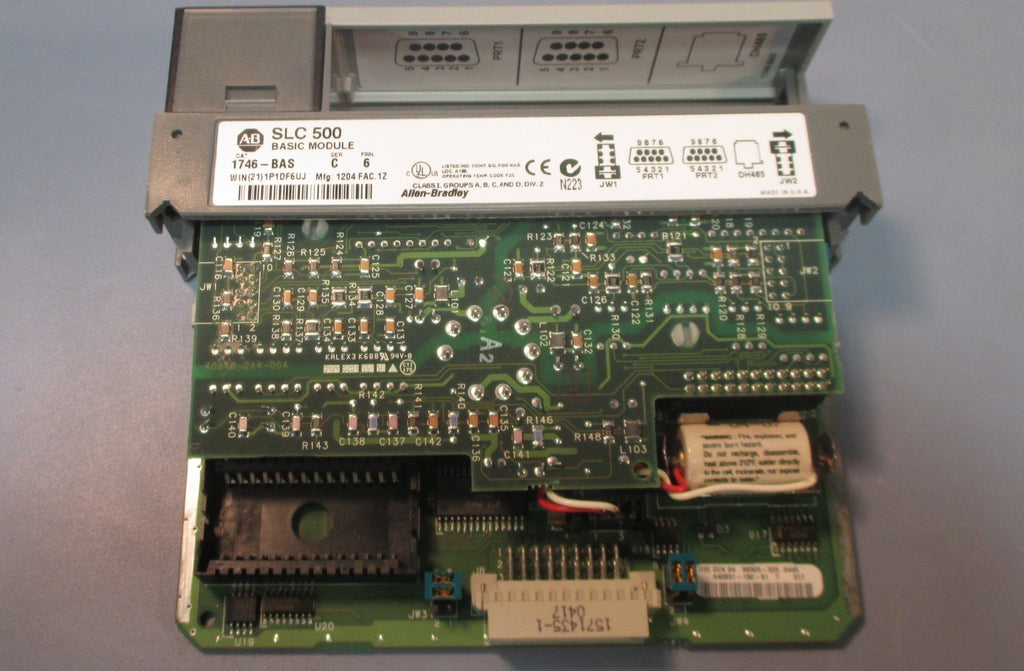 Allen Bradley 1746-BAS Series C SLC 500 Basic Module PRT1, PRT2, DH485