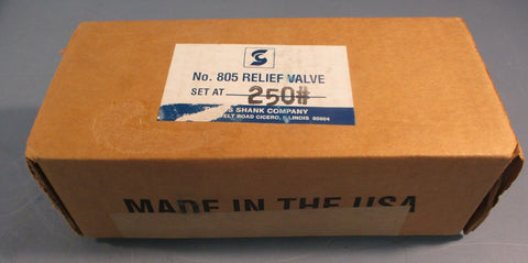 Cyrus Shank No. 805 Safety Relief Valve 805-250 1" Inlet 1-1/4" Outlet Sealed