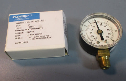 Ashcroft Pressure Gauge 20W1005 H 02L XZC 15/VAG