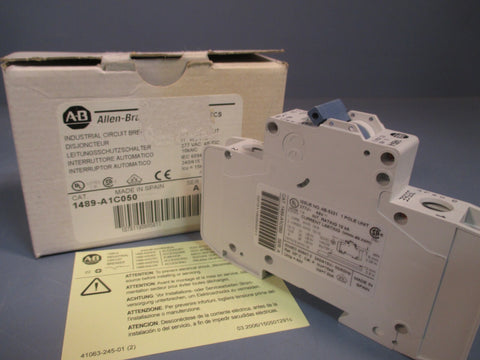ALLEN BRADLEY INDUSTRIAL CIRCUIT BREAKER SER. A 5A 277 VAC 1489-A1C050