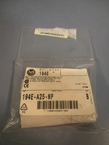 Allen Bradley Auxiliary Contact Base Mount Series B 194EA25NP