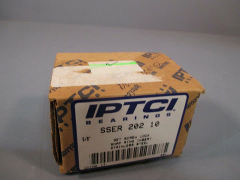 IPTCI Bearings Stainless Steel Ball Bearing 5/8" Set Screw Lock SSER-202-10