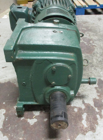 Toshiba 10 HP 230/460V Motor w/ US Motors GDM 17:1 Ratio Gear Reducer