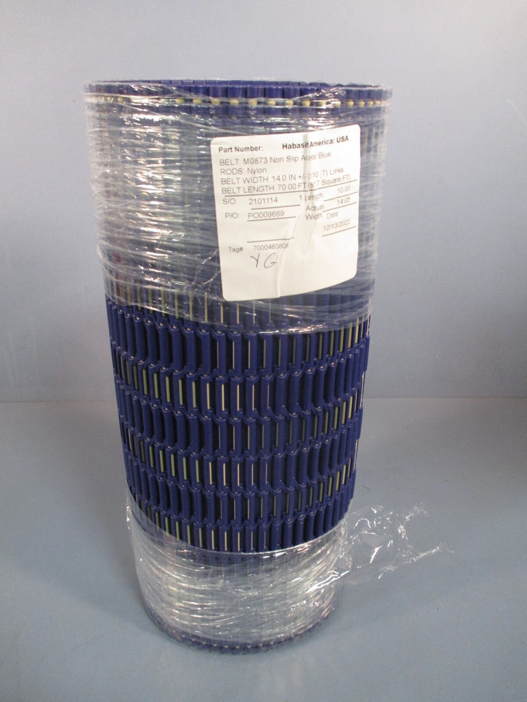 HABASIT Belt M0873 Non Slip Acetal Blue Rods Nylon Tag# 7000463808