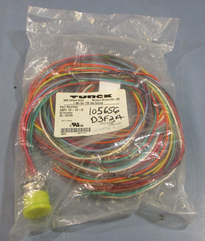 Turck CKFL 12-12-3 Female 12-Pin Electrical Receptacle U2-03189 300V 6A