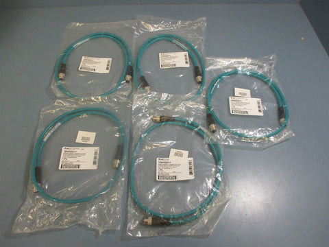 BradConnecivity 1200490417 MicroChange Cordset 4P Male 1M Teal NEW LOT OF 5