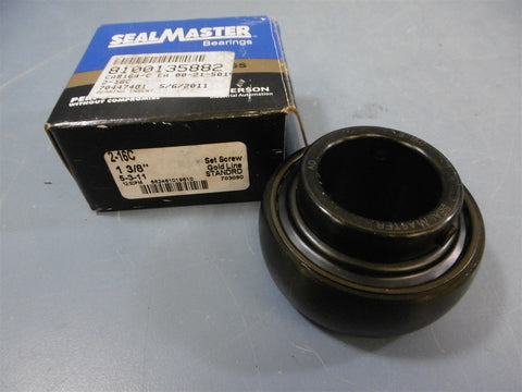 New Sealmaster 2-16C 1-3/8" Ball Bearing Insert Gold Line Set Screw