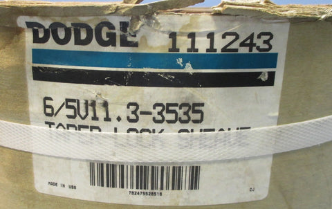 Dodge 111243 6/5V11.3-3535 Sheave 6 Groove Taper Lock Pulley