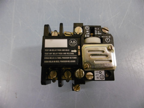 AllenBradley 700NT Ser. C Pneumatic Timer Used (missing screw)