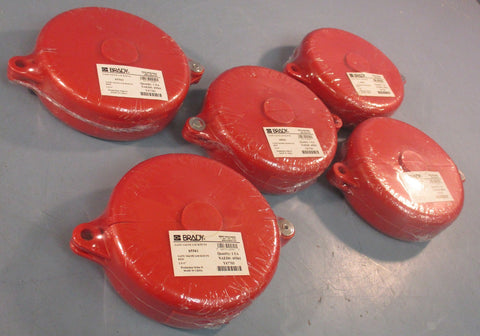 Brady 65561 Gate Valve Lockout Red Fits Sizes 2.5" 5" Y67703 Lot of 5