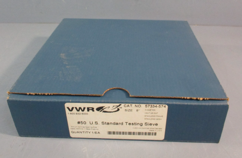 VWR 57334574 #50 U.S. Standard Testing Sieve 8" Dia 0.200mm Wire Dia Stainless