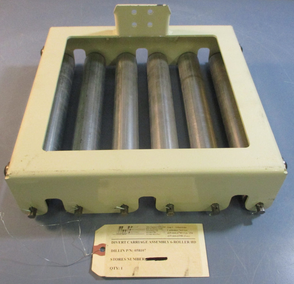 Dillin Engineered Systems 058107 Divert Carraige Assembly 6-Roller HD 11"Long