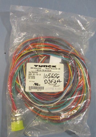 Turck CKFL 12-12-3 Female 12-Pin Electrical Receptacle U2-03189 300V 6A