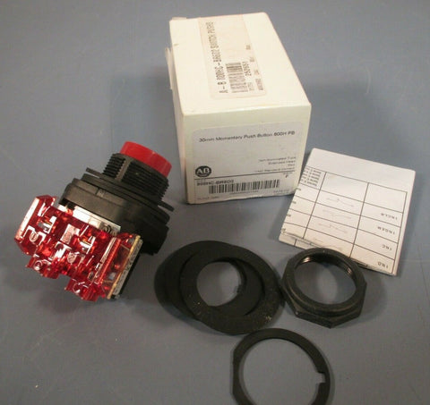 ALLEN BRADLEY 30MM MOMENTARY PUSH BUTTON 800H PB SERIES F 800HC-BR6D2