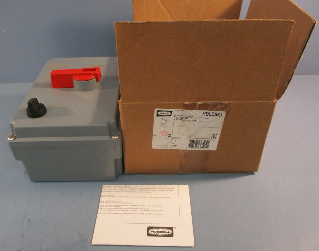 Hubbell HBLDS6J Circuit-Lock Disconnect Switch HBLDS6 Type 4X, 12X 60A 600VAC