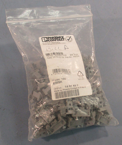 Phoenix Contact 1401637 End Bracket 6.2mm W 22mm L Lot of 100