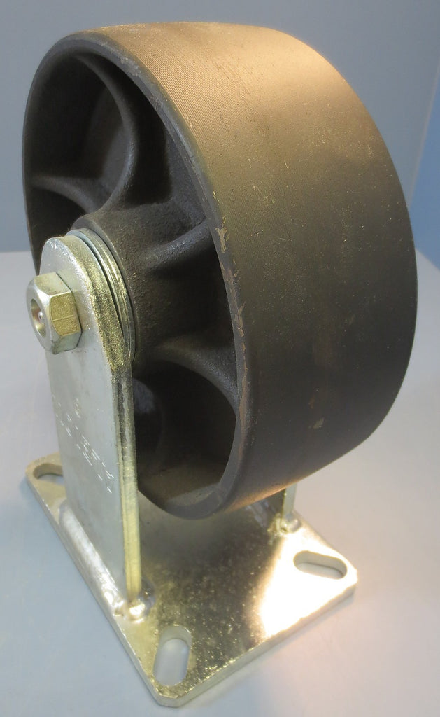 Albion  Flat Tread Cast Iron Fixed 8"x3" Casters 10.5" Height FM0850031