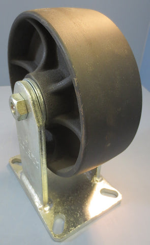 Albion  Flat Tread Cast Iron Fixed 8"x3" Casters 10.5" Height FM0850031