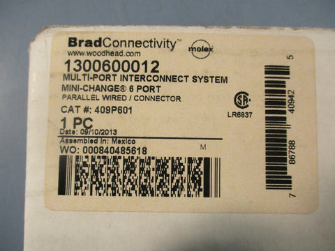 Brad Harrison 409P601 Multi-Port Interconnect System 7A Max Per Unit 1300600012