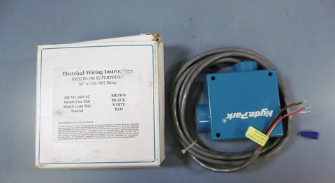 Hyde Park SuperProx Proximity Sensor SM523B-100 100-240 VAC w/ On/Off Delay