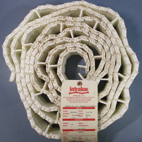 Intralox 900 Series White Conveyor Belt 3.2" W x 19.59' L 10.8" Spacing 220 Rows