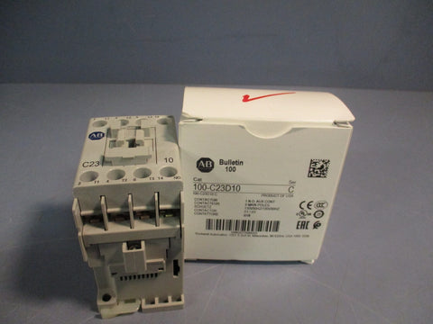 ALLENBRADLEY 100C23D10, CONTACTOR, 23 AMP, 120VAC COIL, 3 POLES, 110V 50/60Hz
