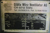 Stafa Wirz Ventilator MKV12.22-012R-RD Blower Motor 0.9kW 5" Inlet/Outlet Dia