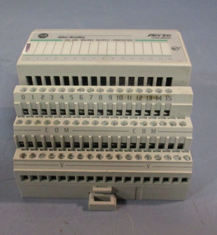 Allen Bradley 1794OB16P Flex I/O 24VDC Source Output Module with 1794TB3 Base