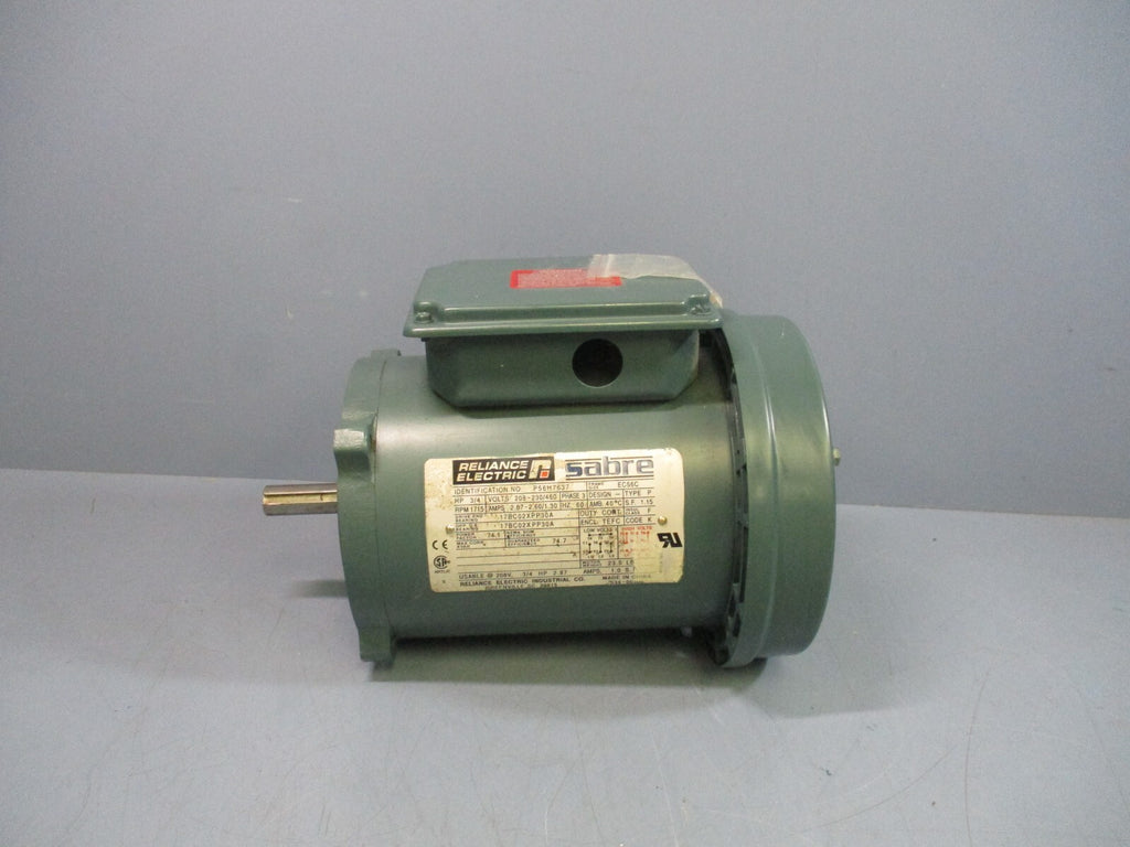Reliance Electric P56H7 Sabre Motor ¾HP 208-230/460V 3Ph 1715RPM 60Hz New