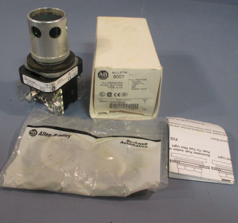 Allen Bradley Green Illuminated Push Button Series T 800TQAH24G