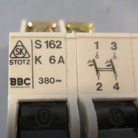 Stotz Kontakt S 162 Circuit Breaker S162K6A 380 Volts 10 Amps