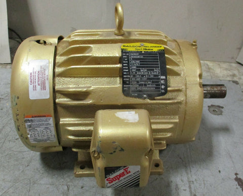 Baldor Reliance EM3663T SuperE 5 HP Motor 3490 RPM, 3 Phase, 184T Frame