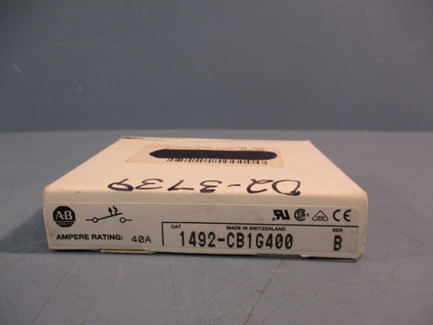 ALLEN BRADLEY 1492-CB1G400 CIRCUIT BREAKER 40A SER B, 1 POLE