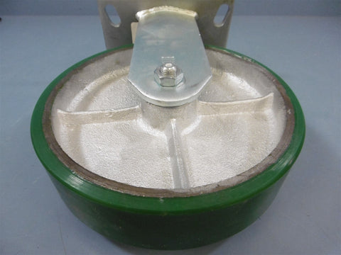 New Albion Alathane 8 X 2" Wheel Non Swivel Fixed Position Poly Cast Iron Silver