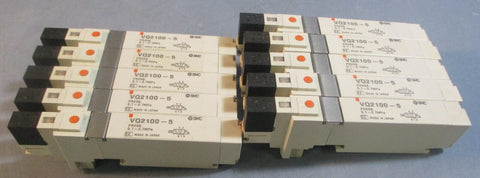 SMC VQ21005 Solenoid Valve Press 0.10.7MPa 24VDC 1W (Lot of 10)
