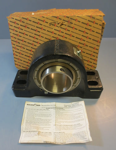 Rexnord Flange Mount 3-1/2" Bore Saddle Roller Bearing MA3208F