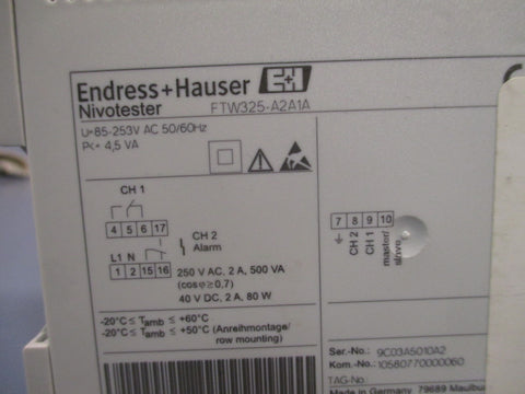 Endress & Hauser Level Switch Controller 50/60Hz FTW325-A2A1A