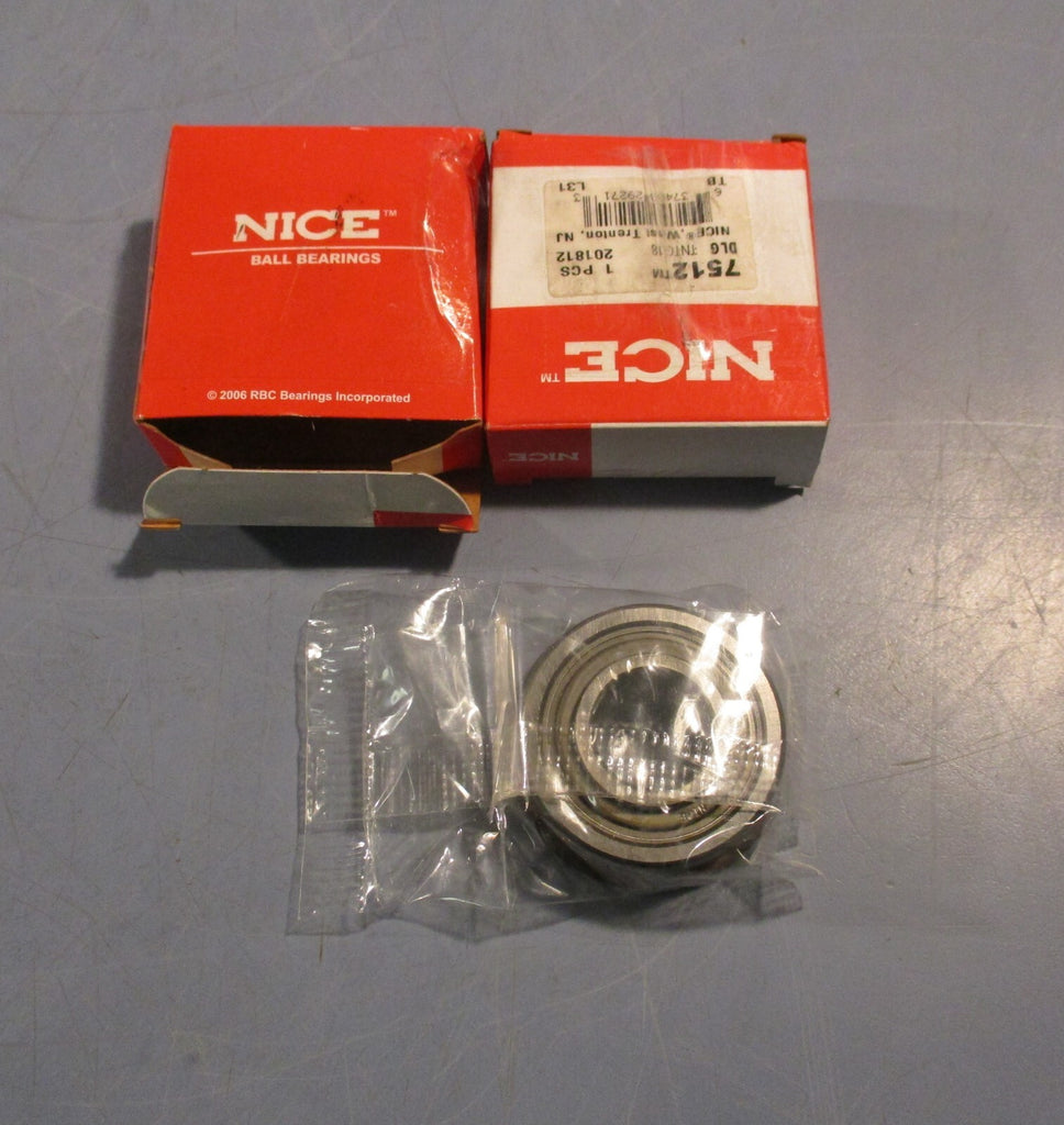 Nice ball bearings 7512 1 1/8 Width 3/4 Diameters Lot of 2