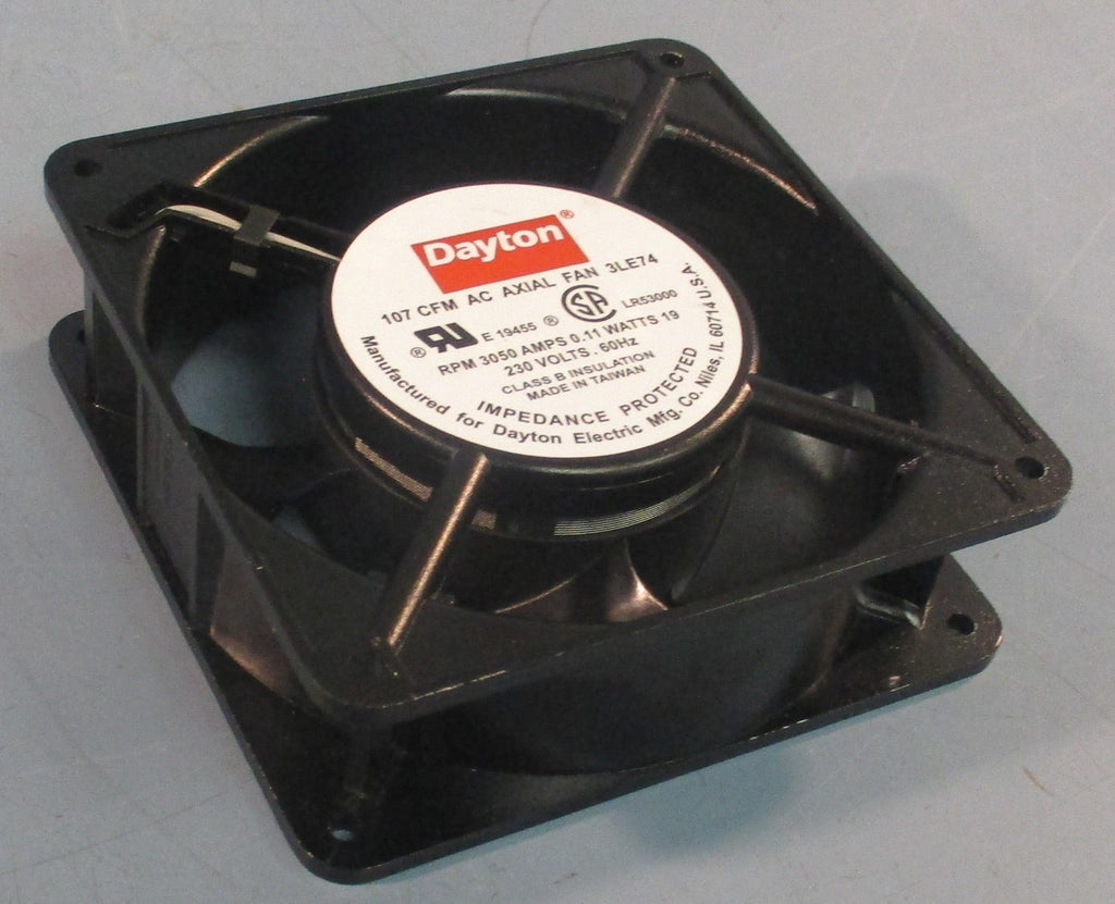 Dayton 3LE74 Axial Fan 230V 60Hz 1 Phase 4-11/16 In Width 107 CFM