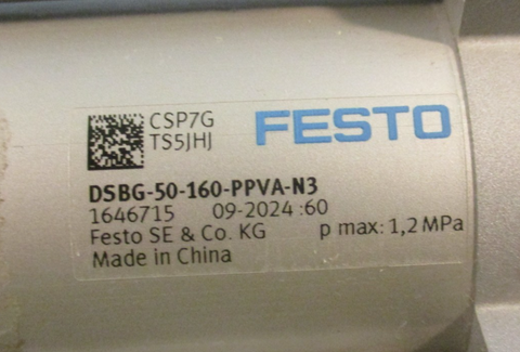 Festo DSBG-50-160-PPVA-N3 ISO Cylinder 1646715 160mm Stroke 50mm Piston Dia