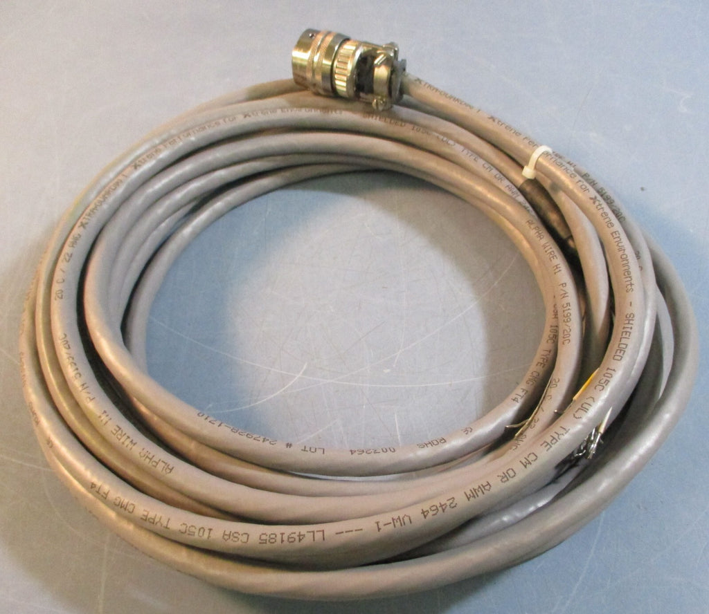 Alpha Wire H1 5199/20C Cable Assembly w/ Amphenol  PT06E-14-19S Approx 26' L