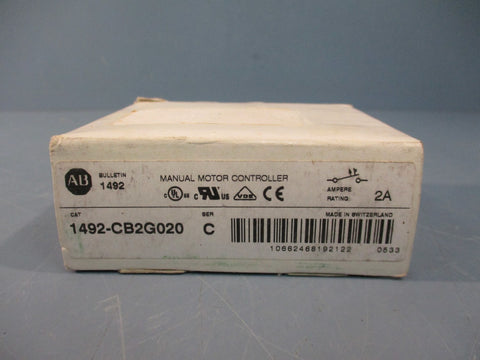 AllenBradley 1492CB2G020 Series C Circuit Breaker 2A, 2Pole 480VAC