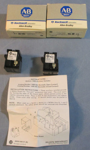 Allen Bradley 1495N8 Ser A Auxiliary Contact Standard Duty 600V AC/DC Lot of 2