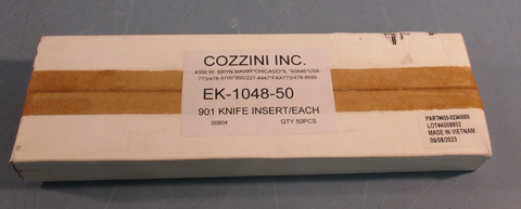 LOT OF (50PCS) IN BOX COZZINI LLC 901 KNIFE INSERT EK-1048-50, 4003307
