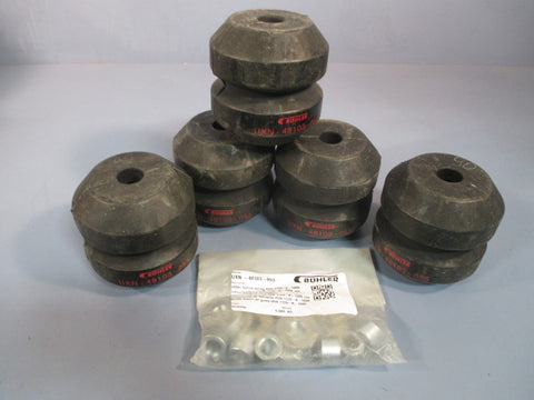 Lot of (5) Buhler Hollow Spring Rubbers Bushings for MQRF Purifier UXN-48103-053