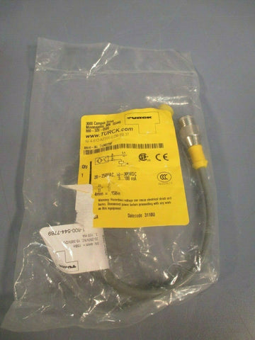 TURCK INDUCTIVE PROXIMITY SENSOR ID NUMBER T1302290 NI4-S12-AZ31X-0.2M-SB-3T