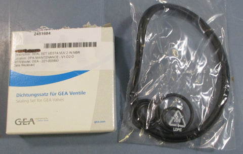 GEA Tuchenhagen 221003893 Seal Set For GEA Valves H_A ISO60,3 2451684
