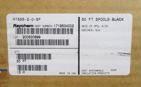 45+ ft of Raychem RT555-2-0-SP Heat Shrink Fluoropolymer Shrink Tube