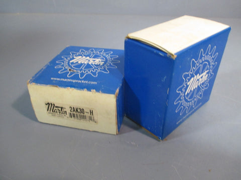 MARTIN Lot of (2) Bushing Bore VBelt Pulley 2AK30H