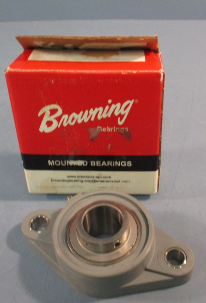 Browning SF2S-S216 1" Bore, Mounted Stainless Steel Flange Two Bolt Ball Bearing